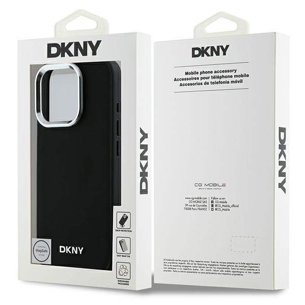 DKNY Mobilskal till iPhone 16 Pro Max MagSafe Plain Silver Logo - Svart