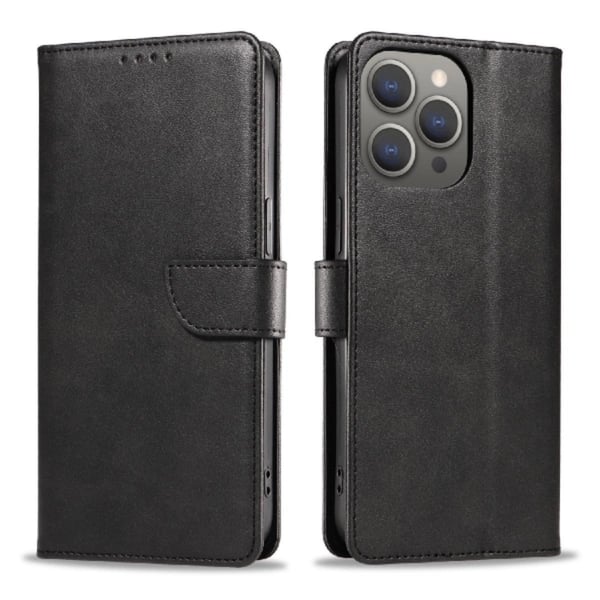 iPhone 16 Pro Max Plånboksfodral Läder - Svart