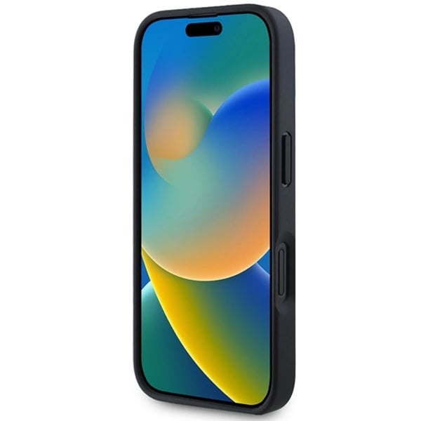 Mercedes Mobilskal till iPhone 16 AMG Läder Debossed Lines - Svart