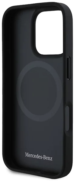 Mercedes Mobilskal till iPhone 16 Pro MagSafe Textured Plain Läder - Svart