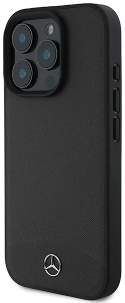 Mercedes Mobilskal till iPhone 16 Pro MagSafe Textured Plain Läder - Svart