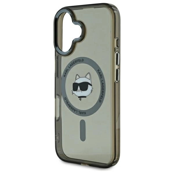 Karl Lagerfeld Mobilskal till iPhone 16 Plus MagSafe IML Metal Choupette Head