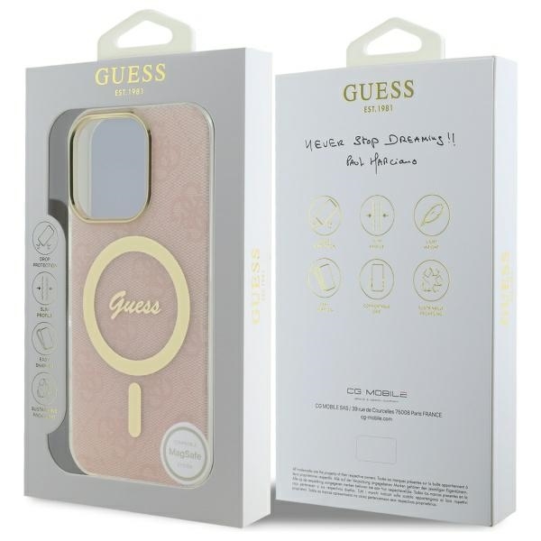 Guess Mobilskal till iPhone 16 Pro MagSafe IML 4G - Rosa