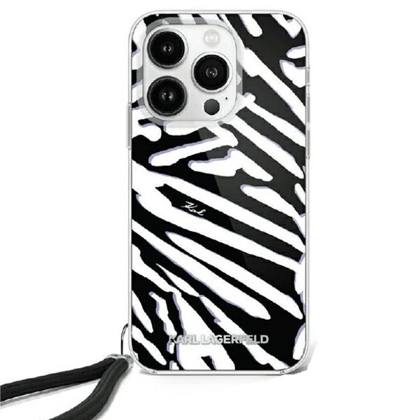 Karl Lagerfeld Mobilskal till iPhone 16 IML Zebra Pattern