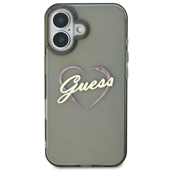 Guess Mobilskal till iPhone 16 IML Heart - Svart