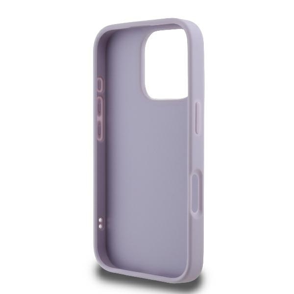 Guess Mobilskal till iPhone 16 Quilted Metal Logo - Ljuslila