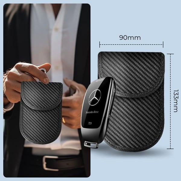 Tech-Protect RFID-blockerande nyckelfodral för keyless bilnyckel  Carbon Svart