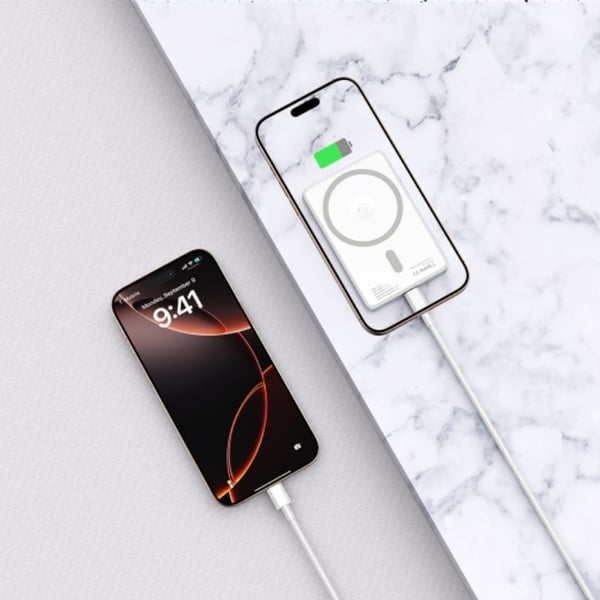 Tech-Protect Powerbank Magsafe 5000mAh LifeMag - Sølv