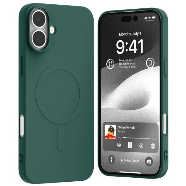 Mercury Mobilskal till iPhone 16 Plus MagSafe Semi-Silikon - Grön