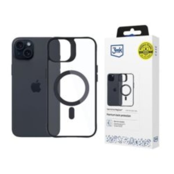 3MK Mobilskal till iPhone 15 Plus MagSafe Satin Armor - Svart