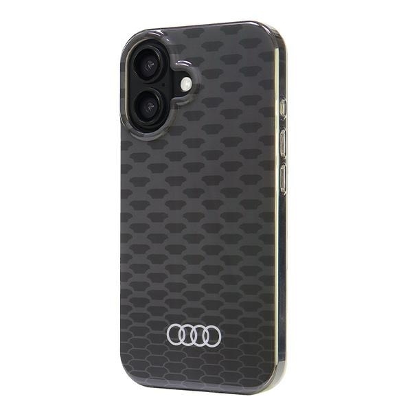 Audi MagSafe IML Stitching -kuori iPhone 16 Plus -puhelimelle - Musta