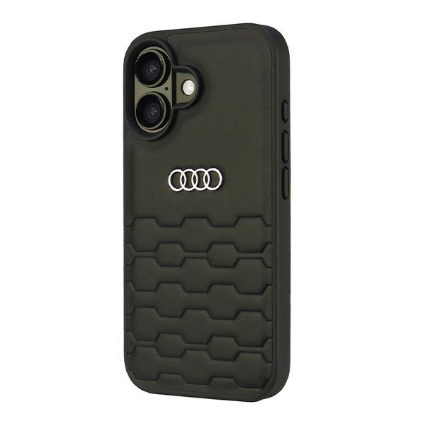 Audi Telefontaske til iPhone 16 Syntetisk Læder - Sort
