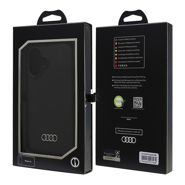 Audi-silikonikuori iPhone 16:lle - Musta