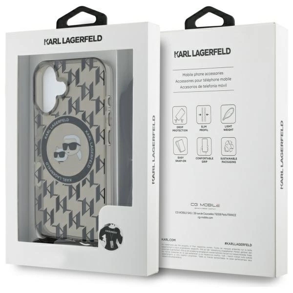 Karl Lagerfeld Matkapuhelimen kuori iPhone 16 MagSafe Crossbody Karl & Choupette