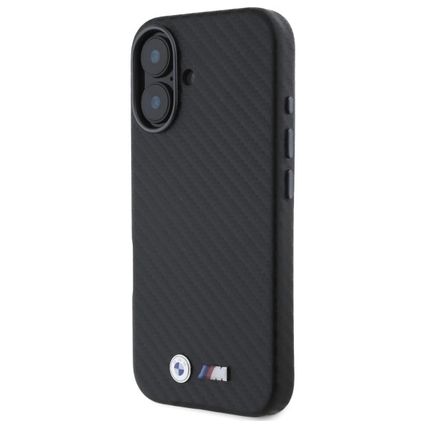 BMW Mobilskal till iPhone 16 Carbon Wrapped Metal - Svart