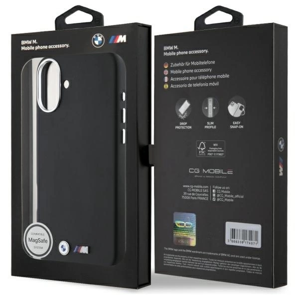 BMW Mobilskal till iPhone 16 Plus MagSafe Smooth Full Wrapped Metal