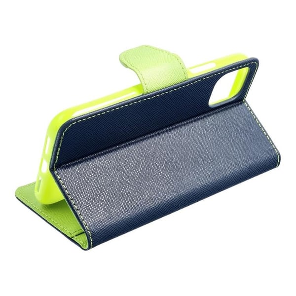 iPhone 16 Plus Plånboksfodral Fancy - Navy/lime