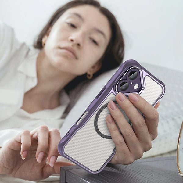 Mobilskal till iPhone 16 MagSafe Silikon Leading - Lila