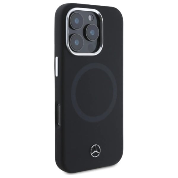 Mercedes Mobilskal till iPhone 16 Pro Max MagSafe Silikon Tonal Logo - Svart