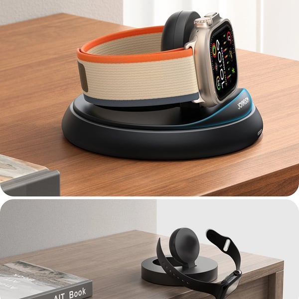Joyroom Hopfällbar Trådlös Laddare för Apple Watch - Svart