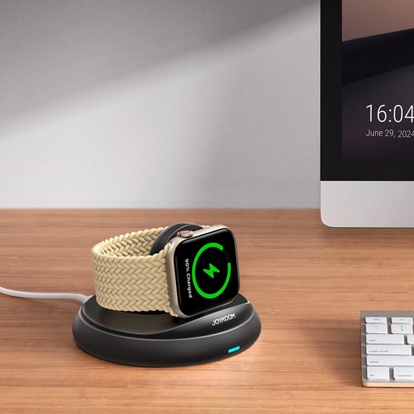Joyroom Hopfällbar Trådlös Laddare för Apple Watch - Svart