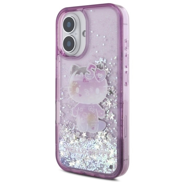 Hello Kitty Mobilskal till iPhone 16 Liquid Glitter 50TH Anniversary