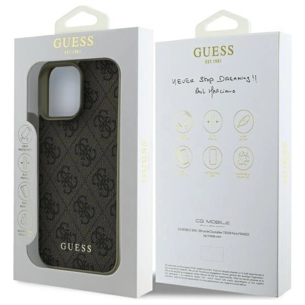 Guess Mobilskal till iPhone 16 Pro 4G Charms Collection - Brun