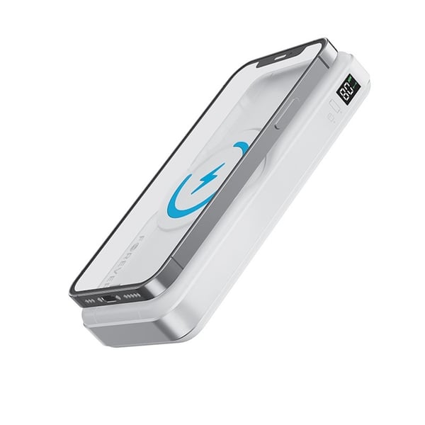 Forever 3in1 Trådlös Powerbank 10000mAh - Vit