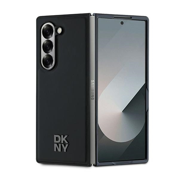 DKNY Mobilskal till Galaxy Z Fold 6 MagSafe Plain Läder Metal Stack Logo