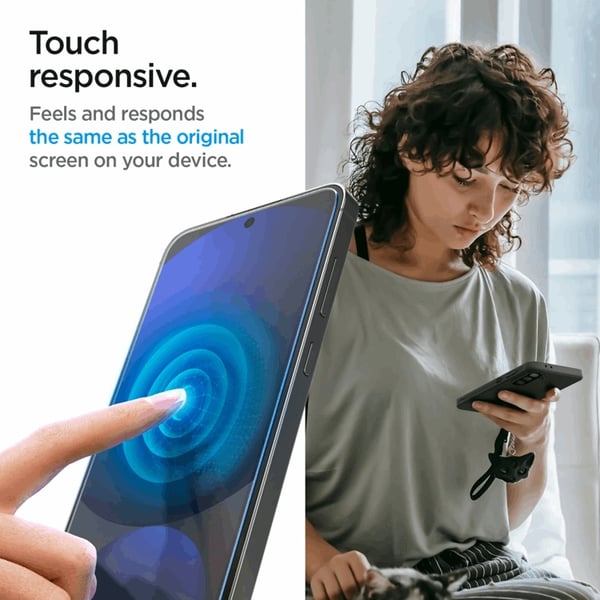 Spigen [2-Pack] Galaxy A56 5G/S24 FE Karkaistu lasi näytönsuoja EZ-Fit