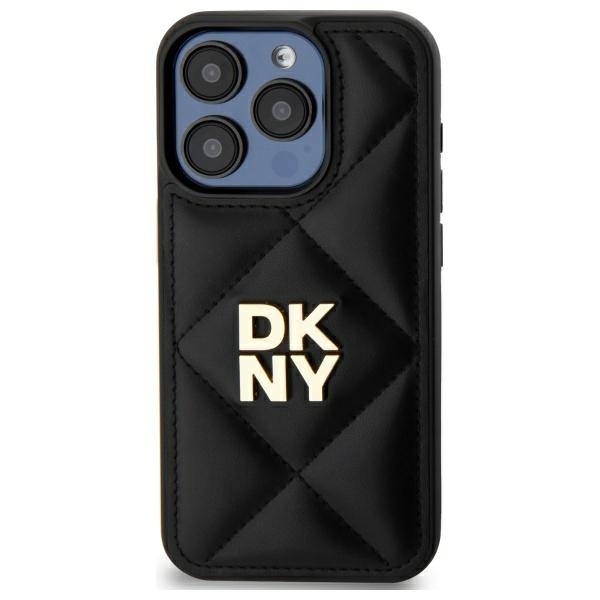 DKNY Mobilskal till iPhone 15 Pro Quilted Stack Logo - Svart