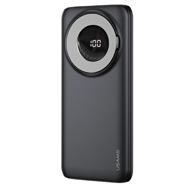 USAMS Magnetisk Trådlös Powerbank 10000mAh 20W PD QC 3.0 - Svart