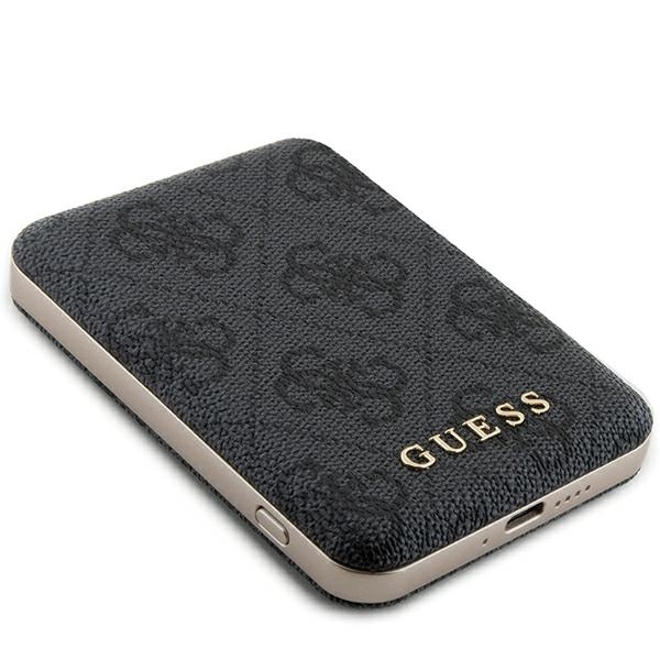 Guess Trådlös MagSafe Powerbank 5000mAh 15W 4G Metall Logo - Svart