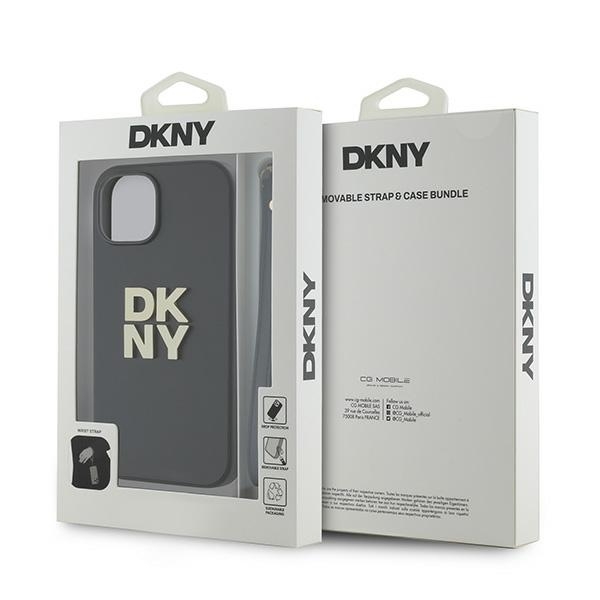 DKNY Mobilskal till iPhone 14/15/13 Wrist Strap Stock Logo - Svart