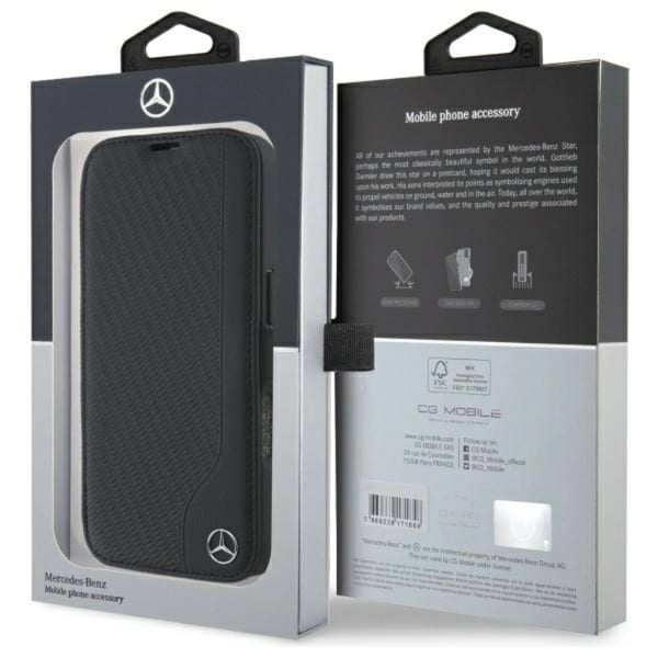 Mercedes iPhone 16 Pro Max Pungcover Læder Træimitation