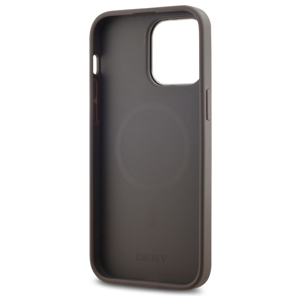 DKNY Mobilskal till iPhone 14 Pro Max MagSafe Läder Checkered Mono - Beige