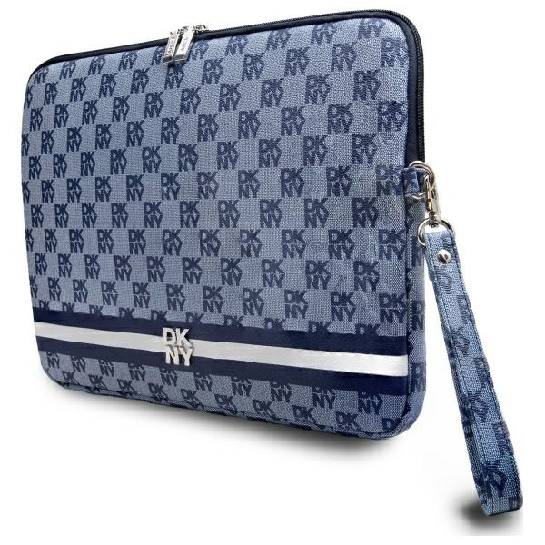 DKNY Datorfodral 14" Checkered Pattern Printed Stripes - Blå