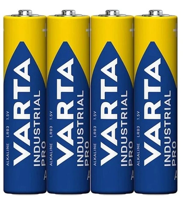 Varta 4-st Alkaliskt Batteri R3 (AAA) Industrial Pro Varta 4-st Alkaliskt Batteri R3 (AAA) Industrial Pro
