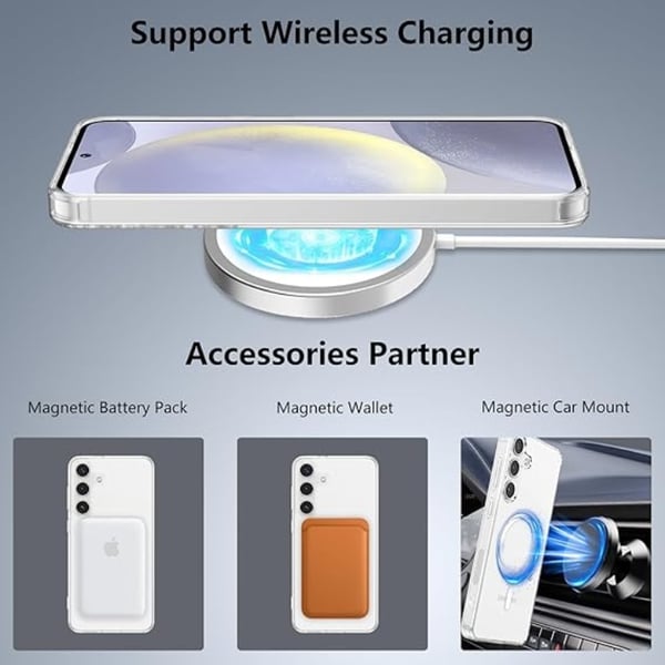 Galaxy S23 FE Magsafe -läpinäkyvä puhelinkuori