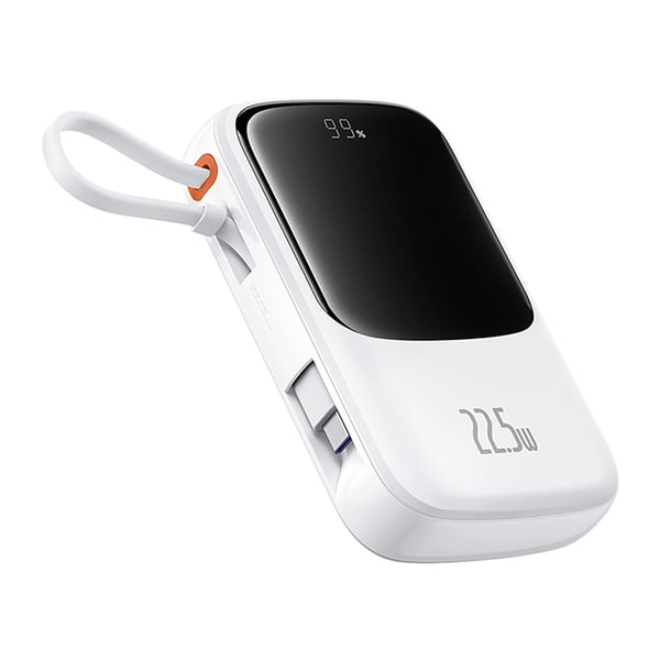 Baseus Powerbank 10000 mAh 22.5W USB-C Qpow Pro Plus - Hvid