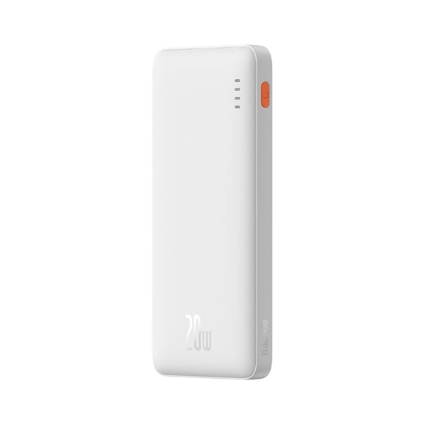 Baseus Powerbank 10000 mAh 20W Med USB-A Till USB-C Kabel - Vit
