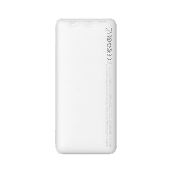 Baseus Powerbank 10000 mAh 20W Med USB-A Till USB-C Kabel - Vit