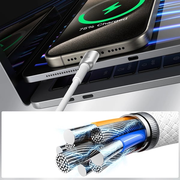 Joyroom S-A51 30W Lightning - USB-C Kabel 1.2m - Ljusgrå