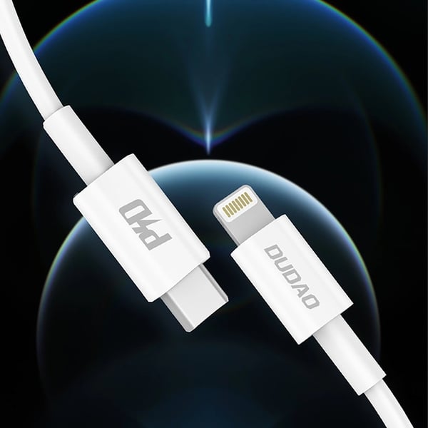 Dudao L6X USB-C - Lightning PD 20W 1m Kabel - Vit