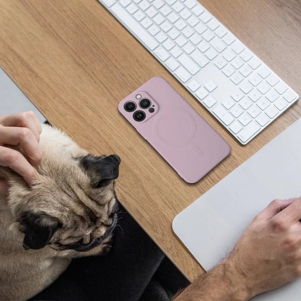 Mobilskal till Galaxy S25 Plus Magsafe Silikon - Rosa