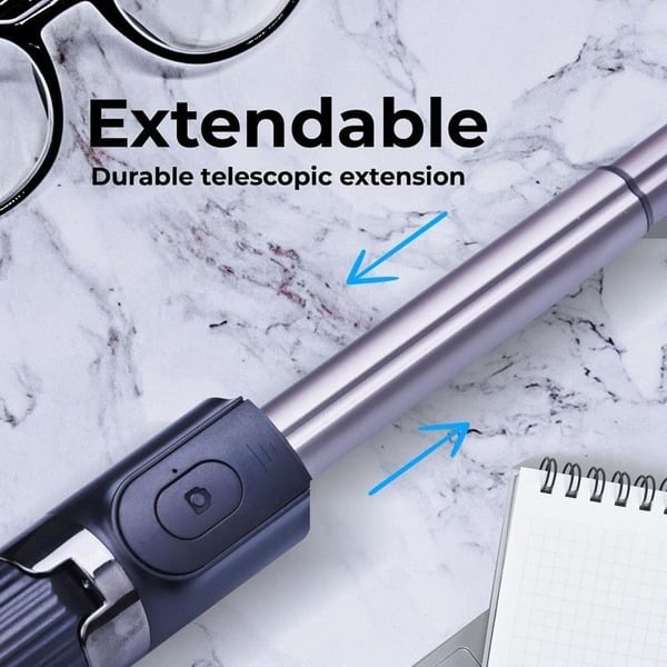 Combo Selfiestick med Tripod och fjärrkontroll GIMBAL STABILIZER - Svart