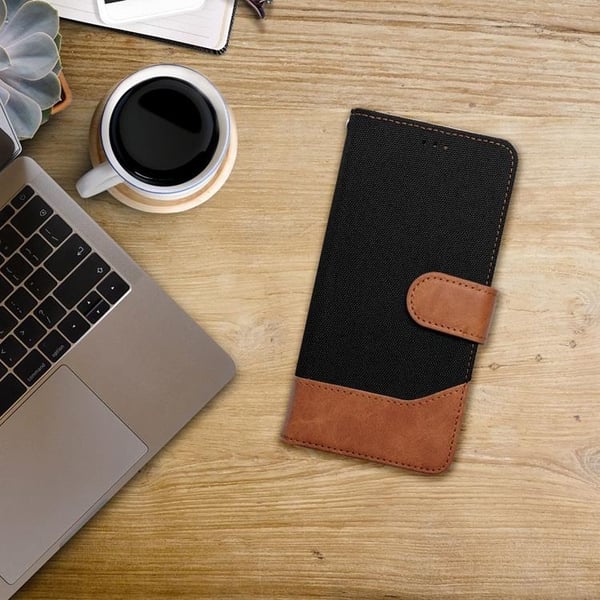 iPhone 16 Plus Plånboksfodral Jeans - Svart