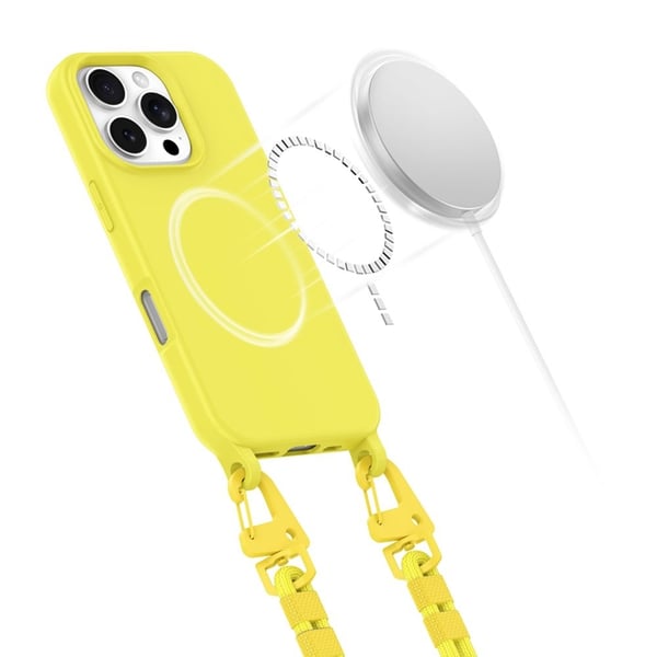 Tech-Protect iPhone 16 Pro matkapuhelimen kaulakoru Magsafe - keltainen
