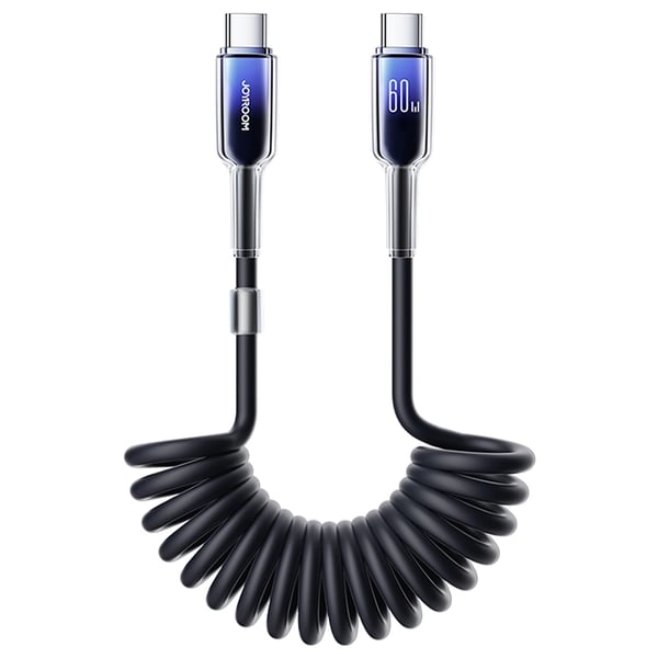 Joyroom S-A43 USB-C - USB-C Kabel 60W 1.5m Crystal-Clear - Svart
