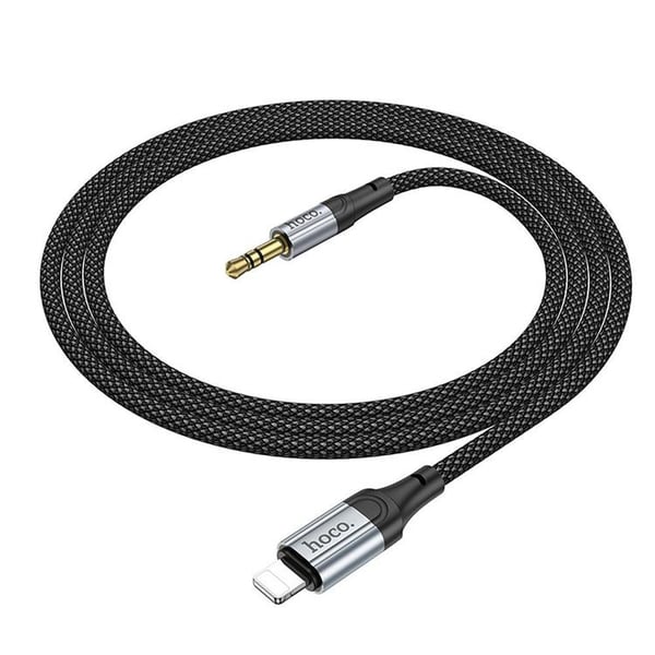 Hoco Lightning–Aux 3,5 mm -kaapeli 1 m UPA26 - Musta